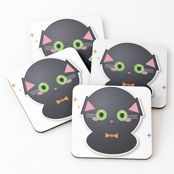 Item preview, Cute Black Cat Sticker | Kawaii Halloween Vinyl Decal designed and sold by mryan78.