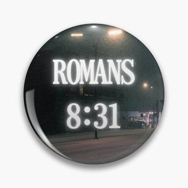 Item preview, Romans 8:31 Glowing Scripture Night City Moody Aesthetic designed and sold by LensDyn™.