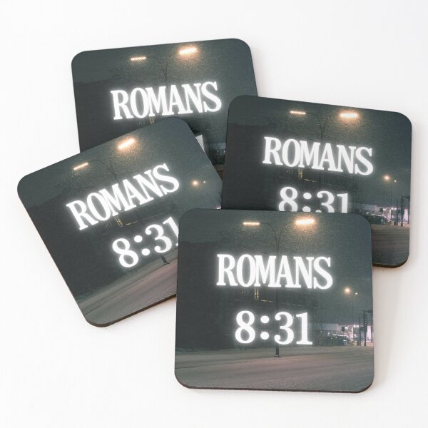 Item preview, Romans 8:31 Glowing Scripture Night City Moody Aesthetic designed and sold by LensDyn™.