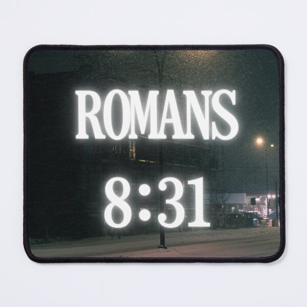 Item preview, Romans 8:31 Glowing Scripture Night City Moody Aesthetic designed and sold by LensDyn™.