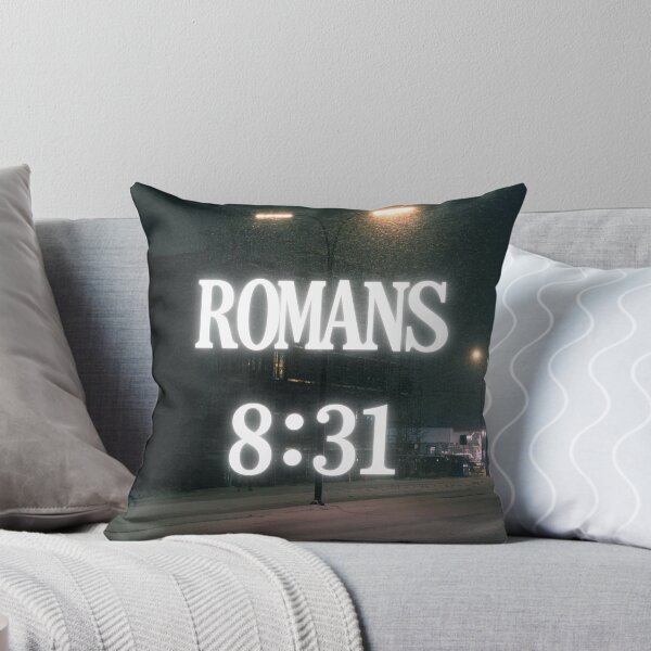 Item preview, Romans 8:31 Glowing Scripture Night City Moody Aesthetic designed and sold by LensDyn™.