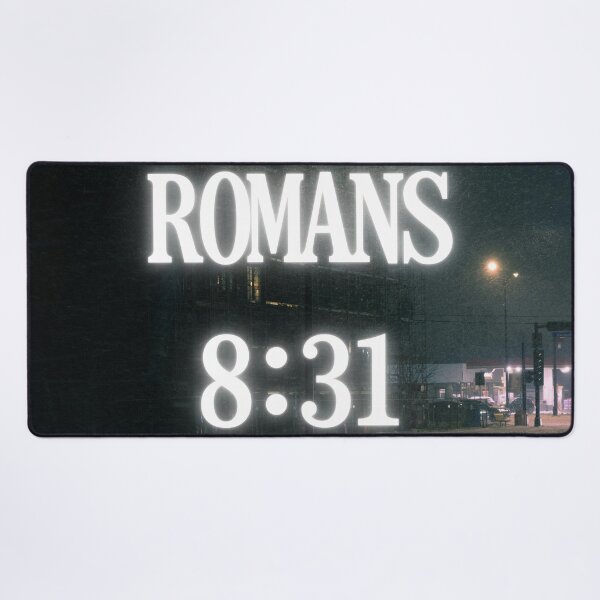 Item preview, Romans 8:31 Glowing Scripture Night City Moody Aesthetic designed and sold by LensDyn™.