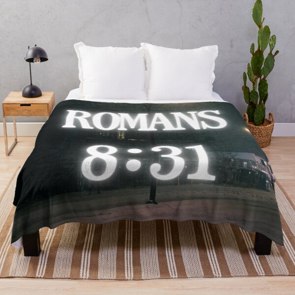 Item preview, Romans 8:31 Glowing Scripture Night City Moody Aesthetic designed and sold by LensDyn™.