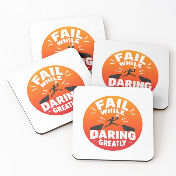 Item preview, Fail While Daring Greatly - Motivational Quote Sticker designed and sold by Starstacks.
