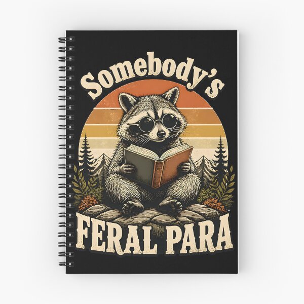 Item preview, Somebody's Feral Para Funny Raccoon Reading Book Retro Gifts designed and sold by LeSoniPapaPrint.
