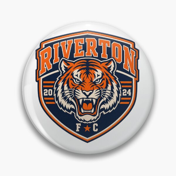 Item preview, Riverton FC Tiger Mascot Varsity Patch 2024 designed and sold by DriftcoreStudio.