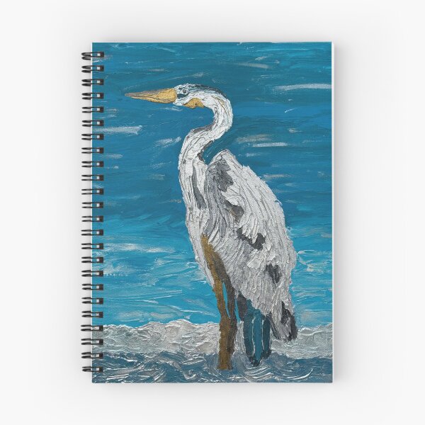 Item preview, Wading Heron designed and sold by Kirsten Gibson Art.