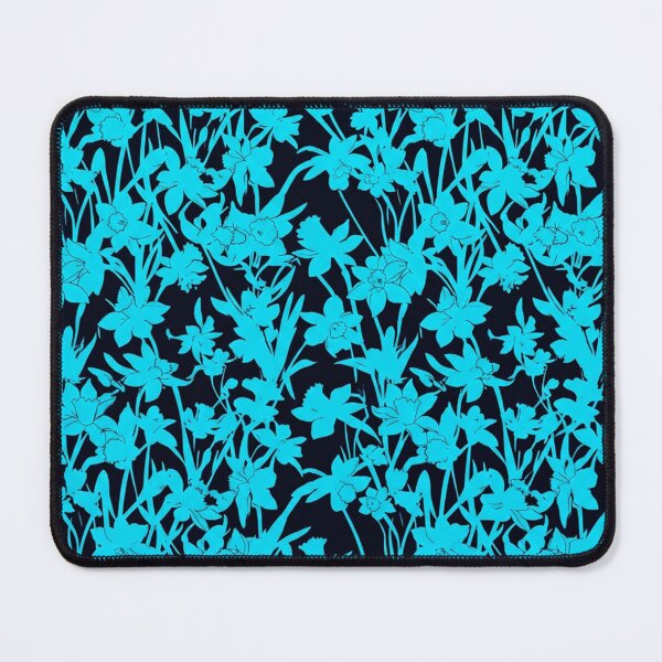 Item preview, Bright Cyan Floral Botanical Pattern Background    designed and sold by Owcomm.