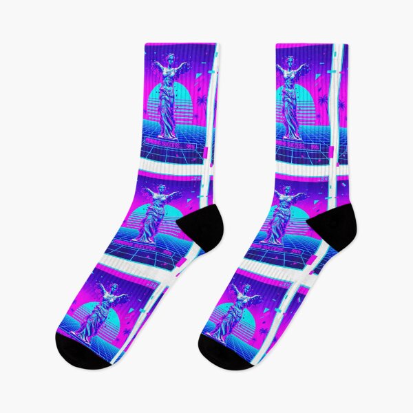 Artikelvorschau, Neoklassische Vaporwave-Flügelstatue – Synthwave-Gitter entworfen und verkauft von A E S T H E T A T A G.