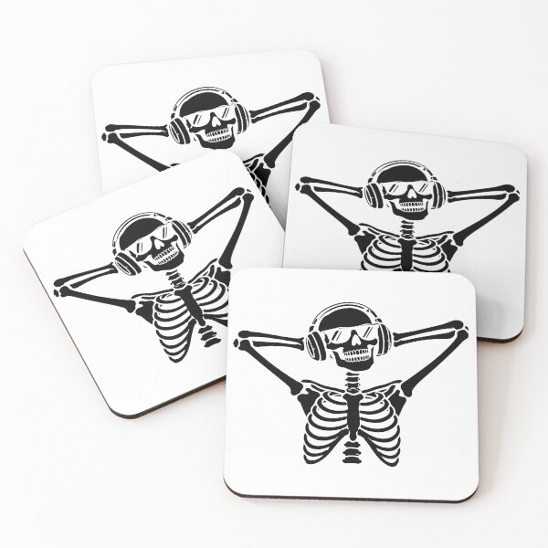 Item preview, Relaxed Skeleton Character Wearing Large Headphones designed and sold by AFernandesDSG.