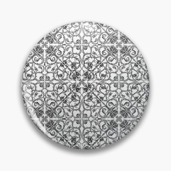 Item preview, Intricate Black And White Floral Pattern designed and sold by Owcomm.