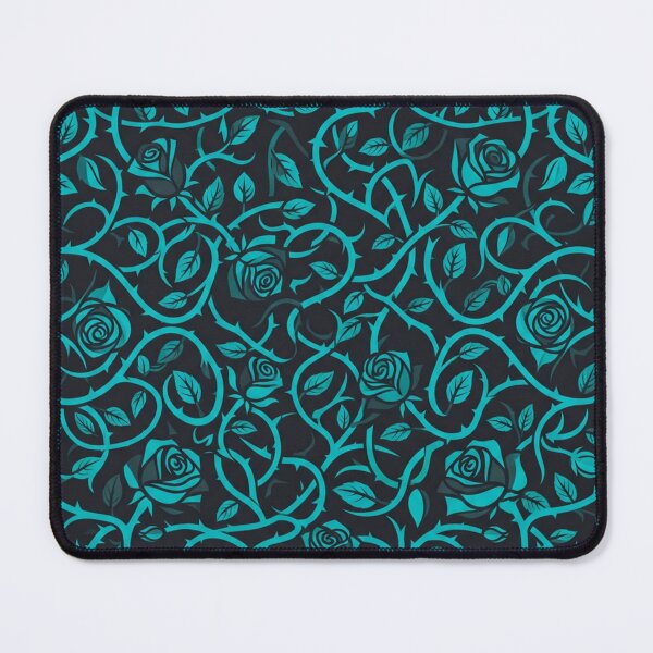 Item preview, Dark Teal Rose Vines Pattern designed and sold by Owcomm.