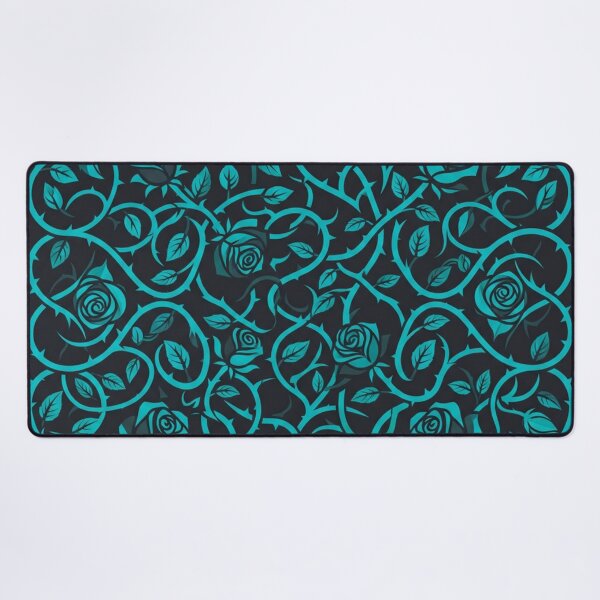 Item preview, Dark Teal Rose Vines Pattern designed and sold by Owcomm.