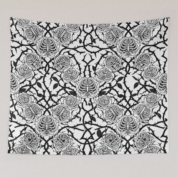 Item preview, Dark Gothic Rose And Skeleton Ribs Pattern    designed and sold by Owcomm.