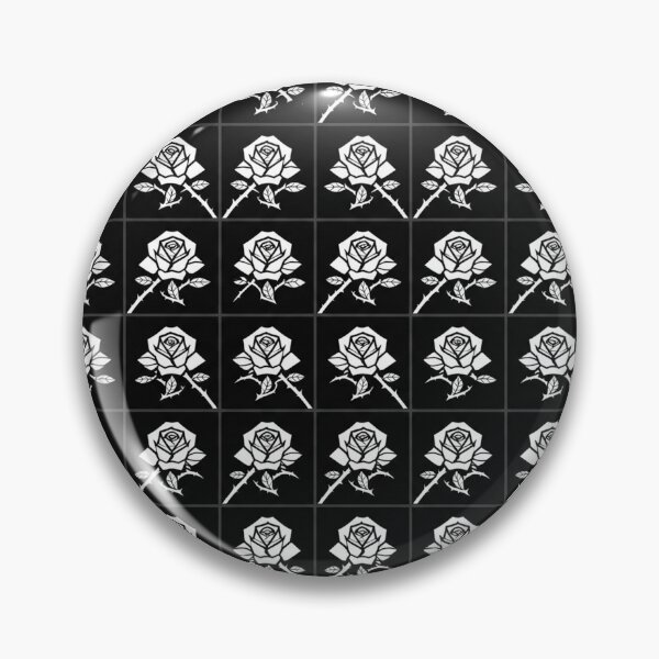 Item preview, Gothic White Rose Floral Grid Pattern    designed and sold by Owcomm.