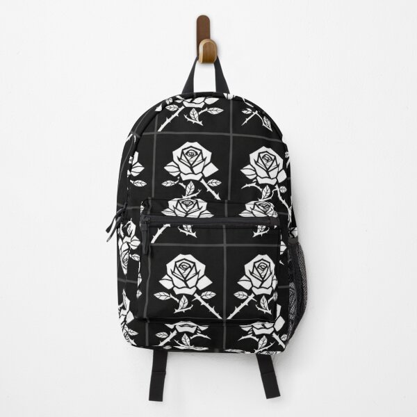 Item preview, Gothic White Rose Floral Grid Pattern    designed and sold by Owcomm.