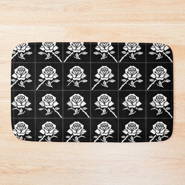 Item preview, Gothic White Rose Floral Grid Pattern    designed and sold by Owcomm.