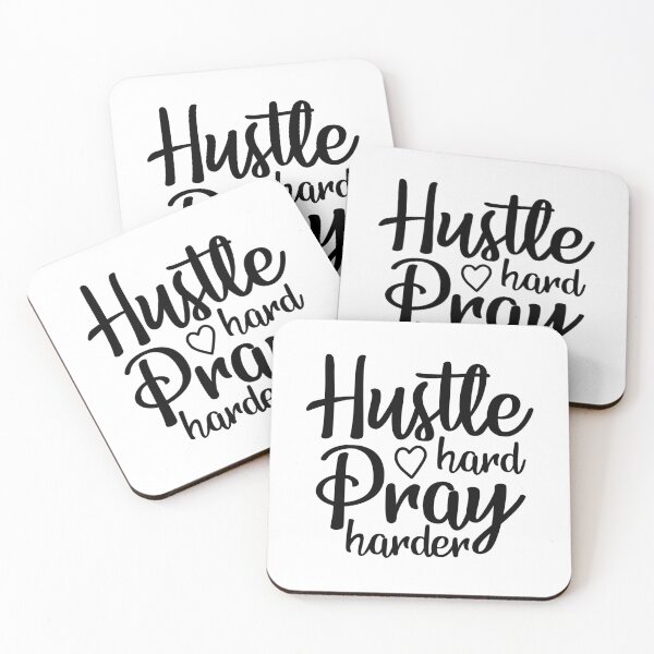 Item preview, Hustle Hard Pray Harder Christmas Quote Holiday Vibes designed and sold by FuzionRaptor.