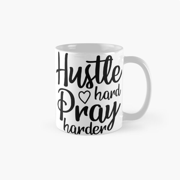 Item preview, Hustle Hard Pray Harder Christmas Quote Holiday Vibes designed and sold by FuzionRaptor.