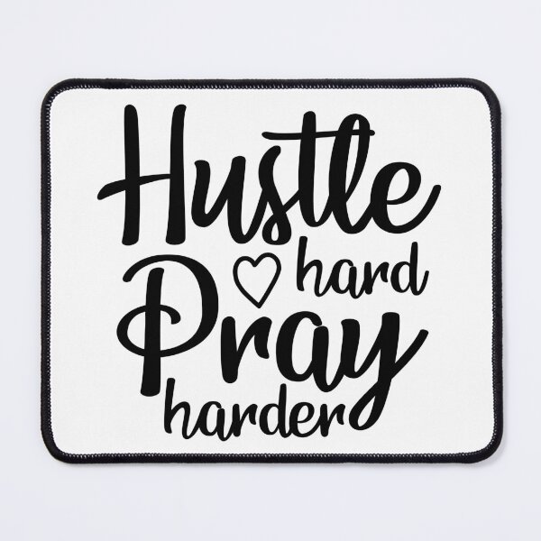 Item preview, Hustle Hard Pray Harder Christmas Quote Holiday Vibes designed and sold by FuzionRaptor.
