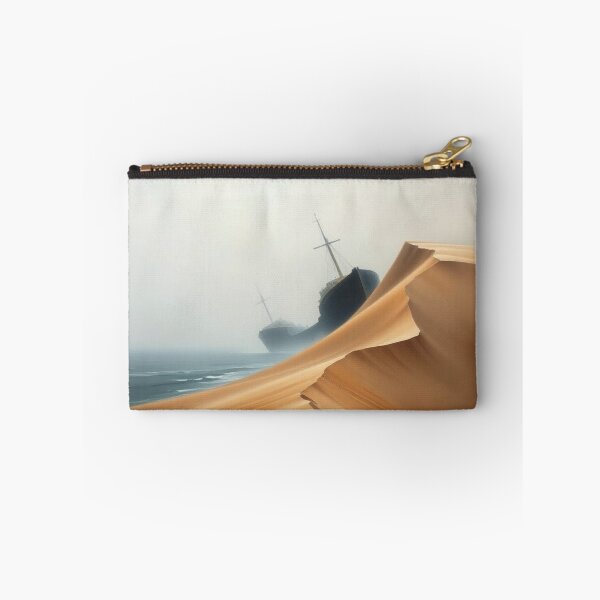 Item preview, Mysterious Shipwreck Buried in Desert Sand Dunes by Foggy Ocean designed and sold by EllDAV777.