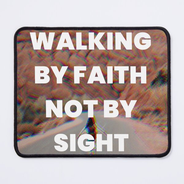 Item preview, Walking By Faith Not By Sight 2 Corinthians 5:7 Glitch Art Scripture designed and sold by LensDyn™.