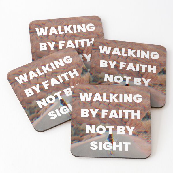 Item preview, Walking By Faith Not By Sight 2 Corinthians 5:7 Glitch Art Scripture designed and sold by LensDyn™.