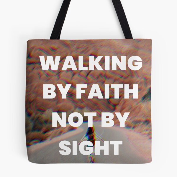 Item preview, Walking By Faith Not By Sight 2 Corinthians 5:7 Glitch Art Scripture designed and sold by LensDyn™.