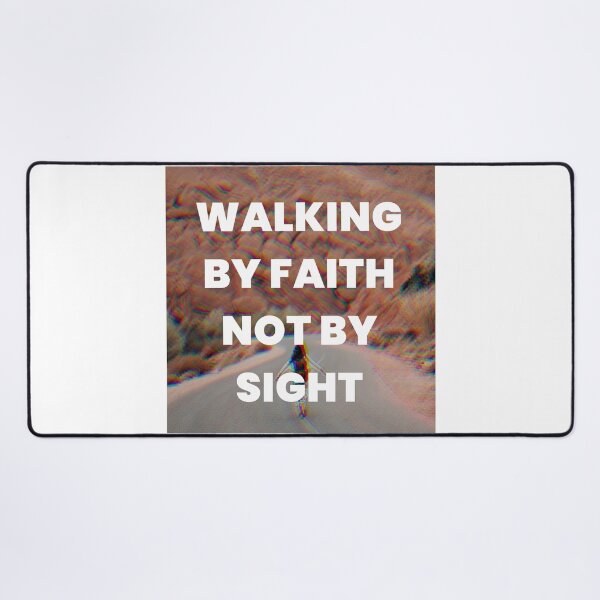 Item preview, Walking By Faith Not By Sight 2 Corinthians 5:7 Glitch Art Scripture designed and sold by LensDyn™.