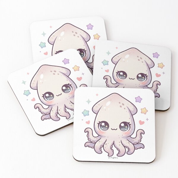 Item preview, Cute Kawaii Squid with Sparkly Eye designed and sold by ShawnMorrisDesigns.