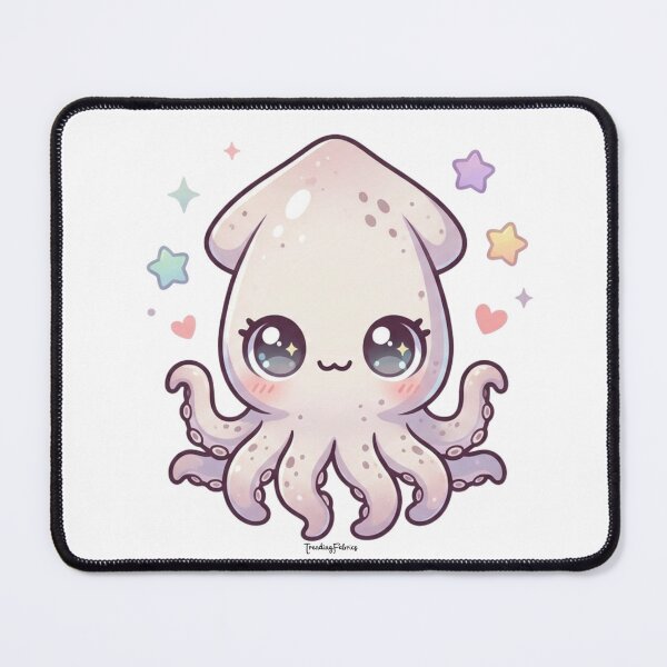 Item preview, Cute Kawaii Squid with Sparkly Eye HIGH-QUALITY  designed and sold by ShawnMorrisDesigns.