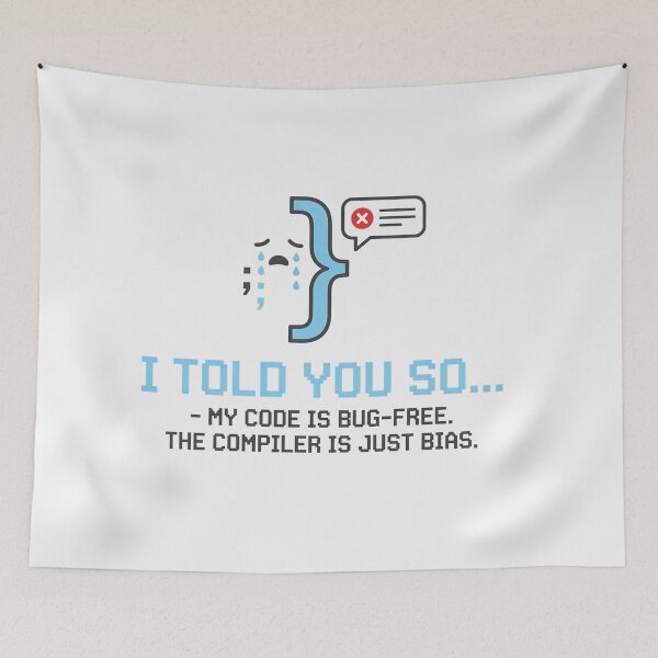 Item preview, Funny Programmer Code Is Bug Free designed and sold by Owcomm.