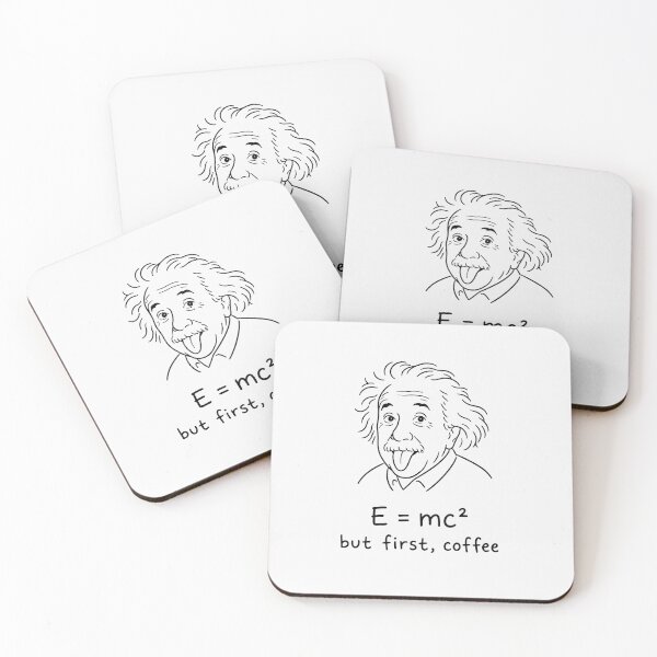 Item preview, Albert Einstein Coffee Physics Humor Fun Science Quote designed and sold by Owcomm.