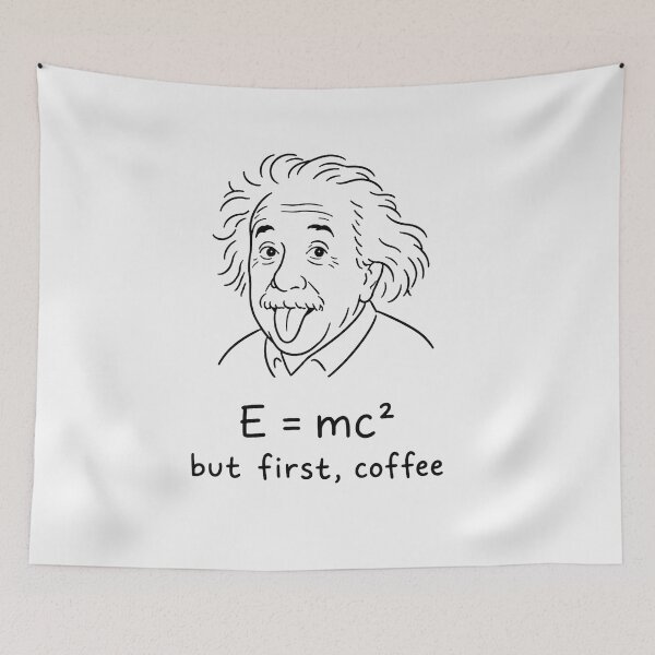 Item preview, Albert Einstein Coffee Physics Humor Fun Science Quote designed and sold by Owcomm.