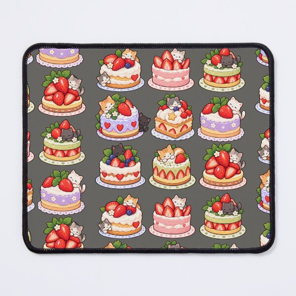 Item preview, Cute Strawberry Cake Cats – Kawaii Dessert Cat Lover Sticker designed and sold by StickerJas.