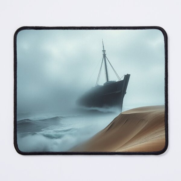 Item preview, Mysterious Ghost Ship Emerging from Desert Fog designed and sold by EllDAV777.