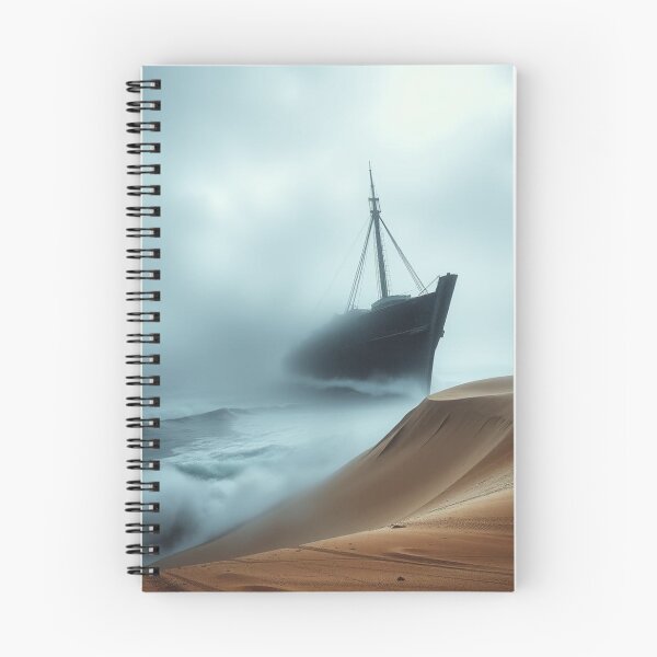 Item preview, Mysterious Ghost Ship Emerging from Desert Fog designed and sold by EllDAV777.