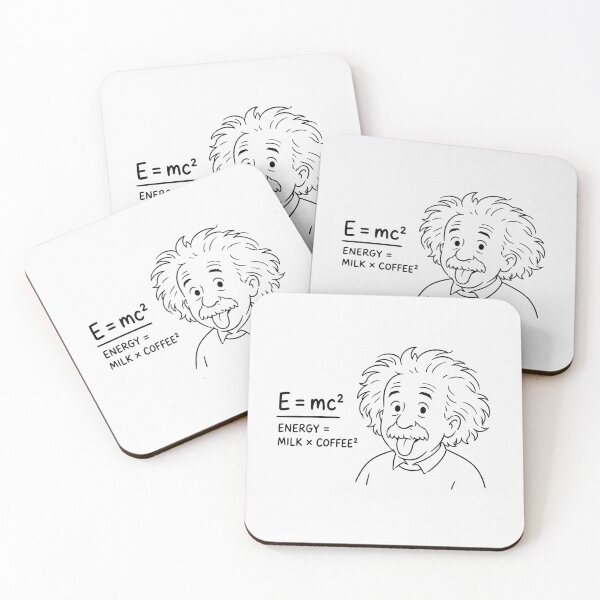 Item preview, Fun physics humor with clever milk coffee Albert Einstein  designed and sold by Owcomm.