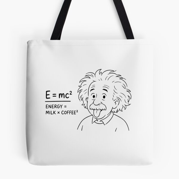 Item preview, Fun physics humor with clever milk coffee Albert Einstein  designed and sold by Owcomm.