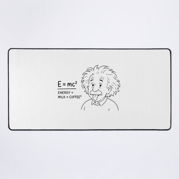 Item preview, Fun physics humor with clever milk coffee Albert Einstein  designed and sold by Owcomm.