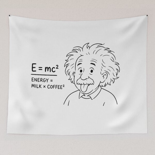 Item preview, Fun physics humor with clever milk coffee Albert Einstein  designed and sold by Owcomm.