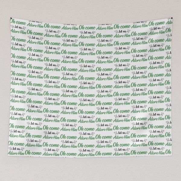 Item preview, Oh Come Let Us Adore Him Christmas Quote Holiday Vibes designed and sold by FuzionRaptor.