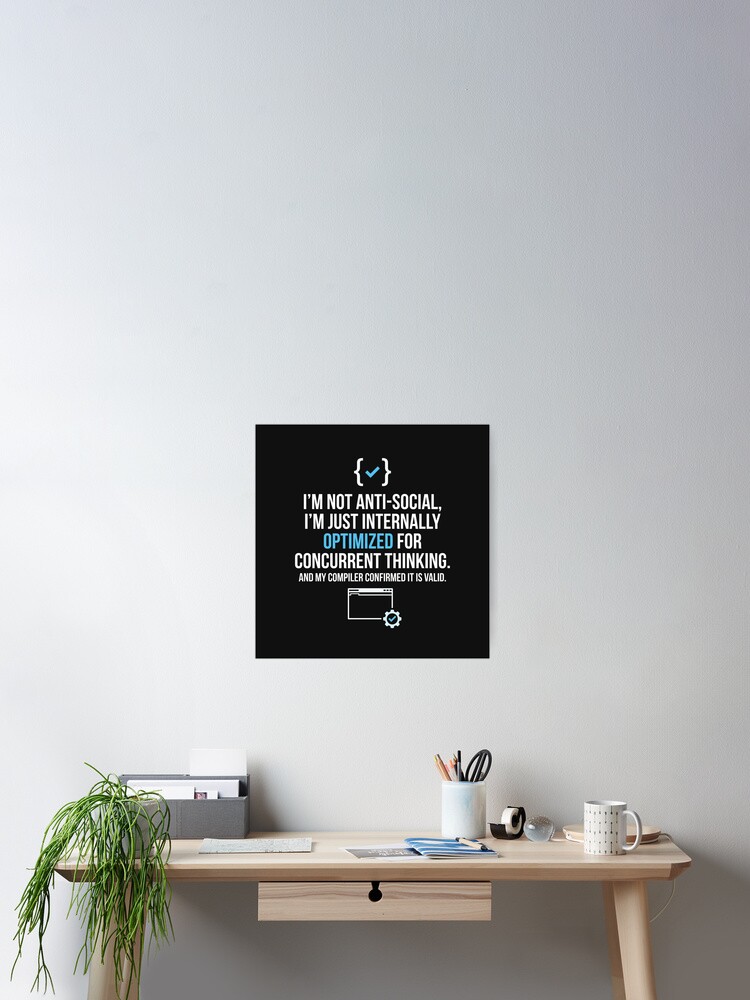Thumbnail 2 of 3, Poster, Programmer Code Joke Funny Developer Quote designed and sold by Owcomm.