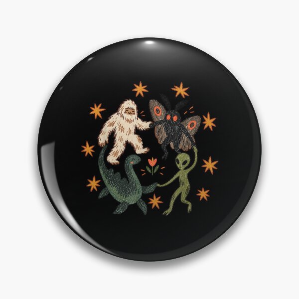 Item preview, Cute Dancing Cryptids Alien Sasquatch Sea Monster Mythical Creatures designed and sold by RevArtist.