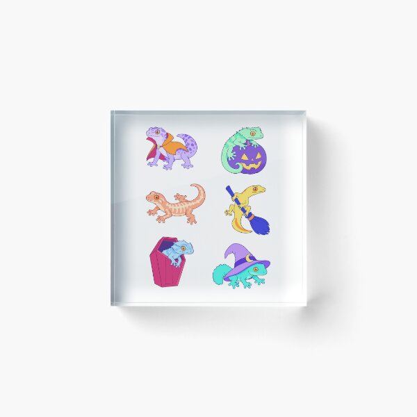 Item preview, Halloween Geckos – Witch, Vampire and Skeleton Lizards designed and sold by Zoolumi.
