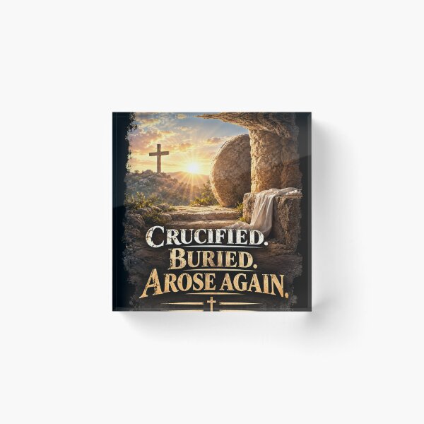 Item preview, Crucified, Buried, Arose Again Christian Evangelistic Design designed and sold by TheBibleStop.