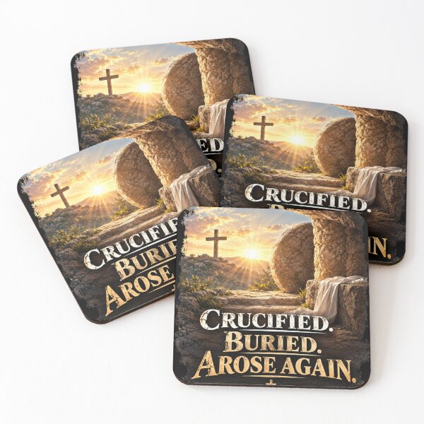 Item preview, Crucified, Buried, Arose Again Christian Evangelistic Design designed and sold by TheBibleStop.