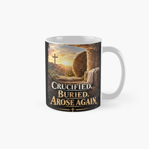 Item preview, Crucified, Buried, Arose Again Christian Evangelistic Design designed and sold by TheBibleStop.