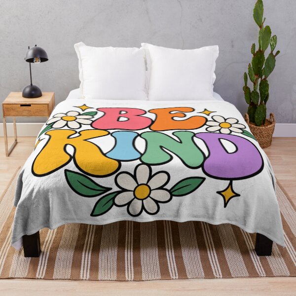 Item preview, Retro Be Kind Flower Positivity Quote    designed and sold by Owcomm.