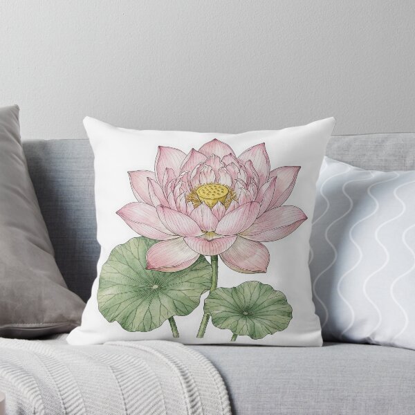 Item preview, Pink Lotus Flower Sticker | Fine Line Botanical Tattoo | Lotus Illustration designed and sold by FineLineBotanical .
